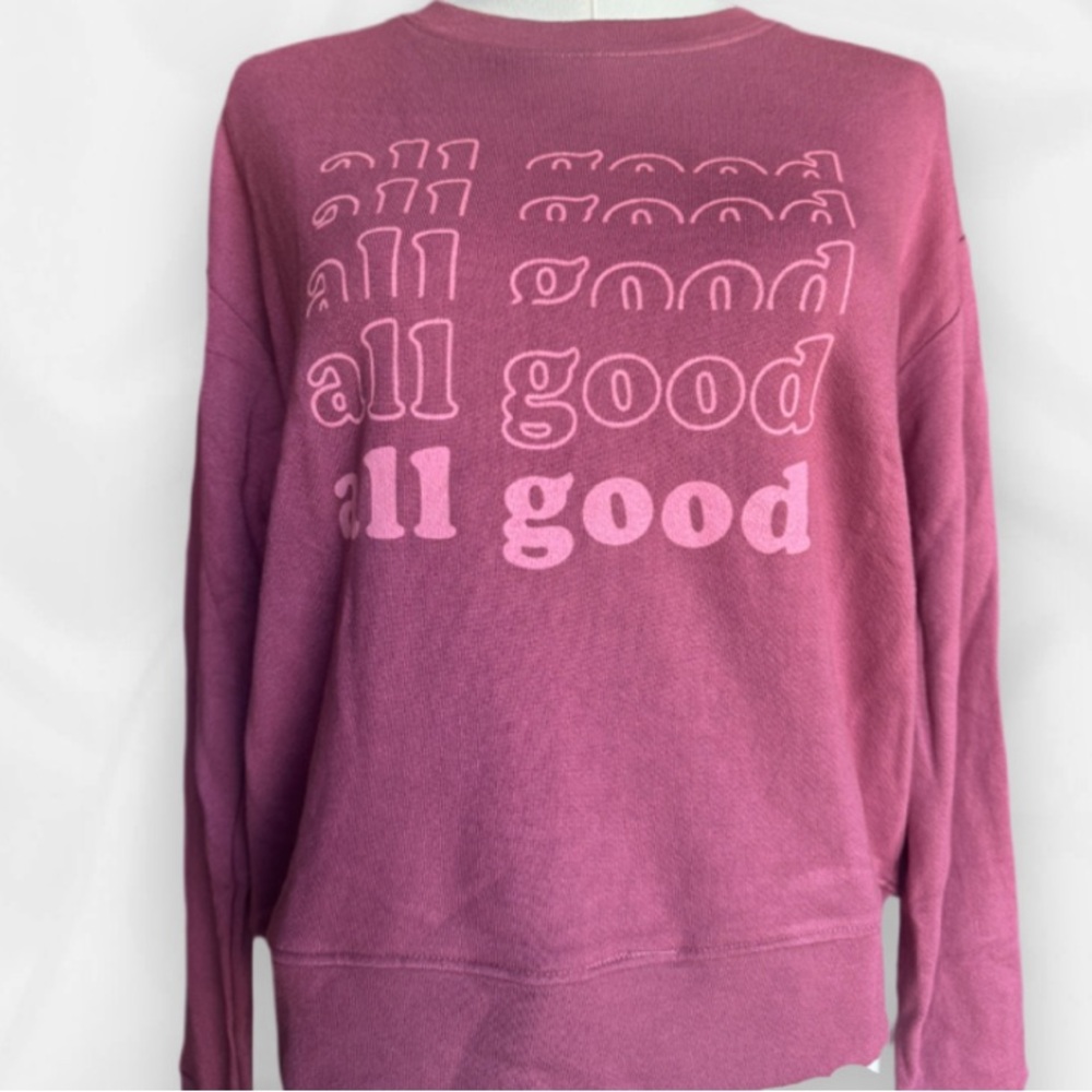 Sundry x Evereve All Good Sweatshirt in Jam Pink – Size 0 (XS)